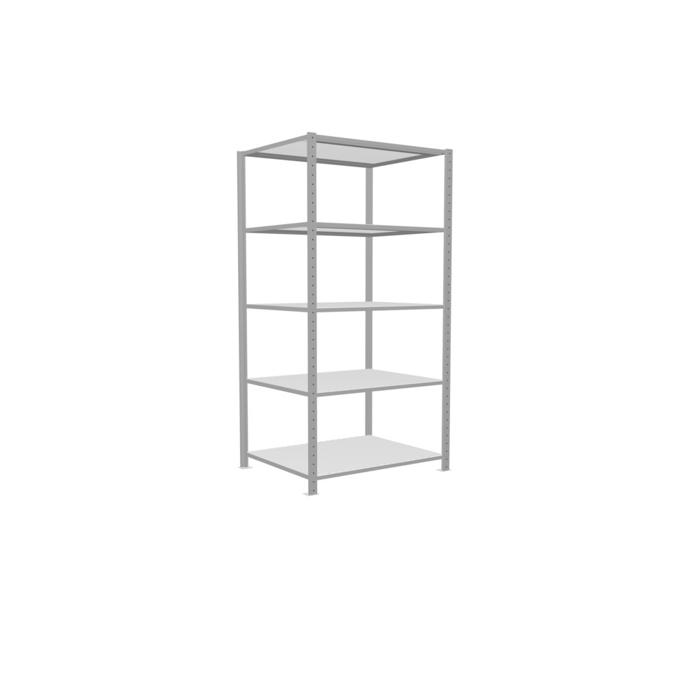 Numéro de l'image du produit 2: SCHULTE Rayonnage à tablettes gris clair avec 5 tablettes en tôle d’acier, charge par tablette 330 kg, HxlxP 2 000 x 1 060 x 836 mm
