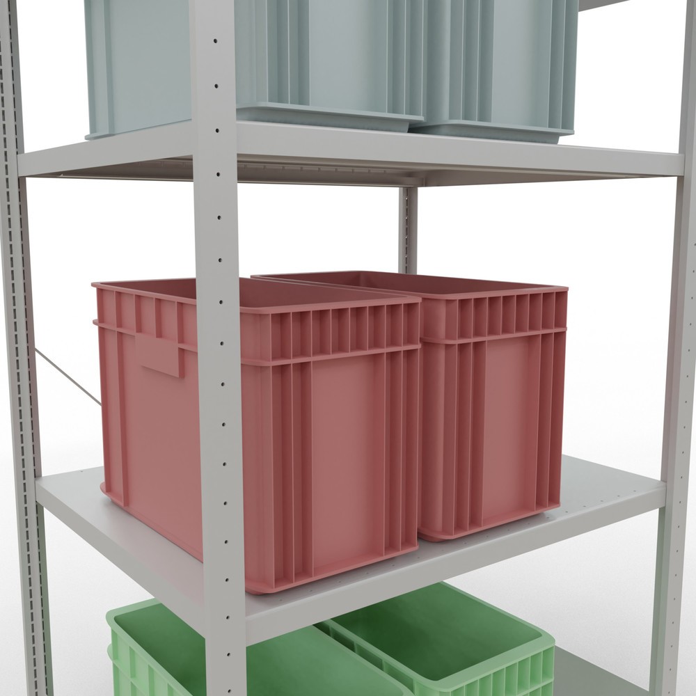 Numéro de l'image du produit 4: SCHULTE Rayonnage à tablettes gris clair avec 5 tablettes en tôle d’acier, charge par tablette 330 kg, HxlxP 2 000 x 1 060 x 836 mm