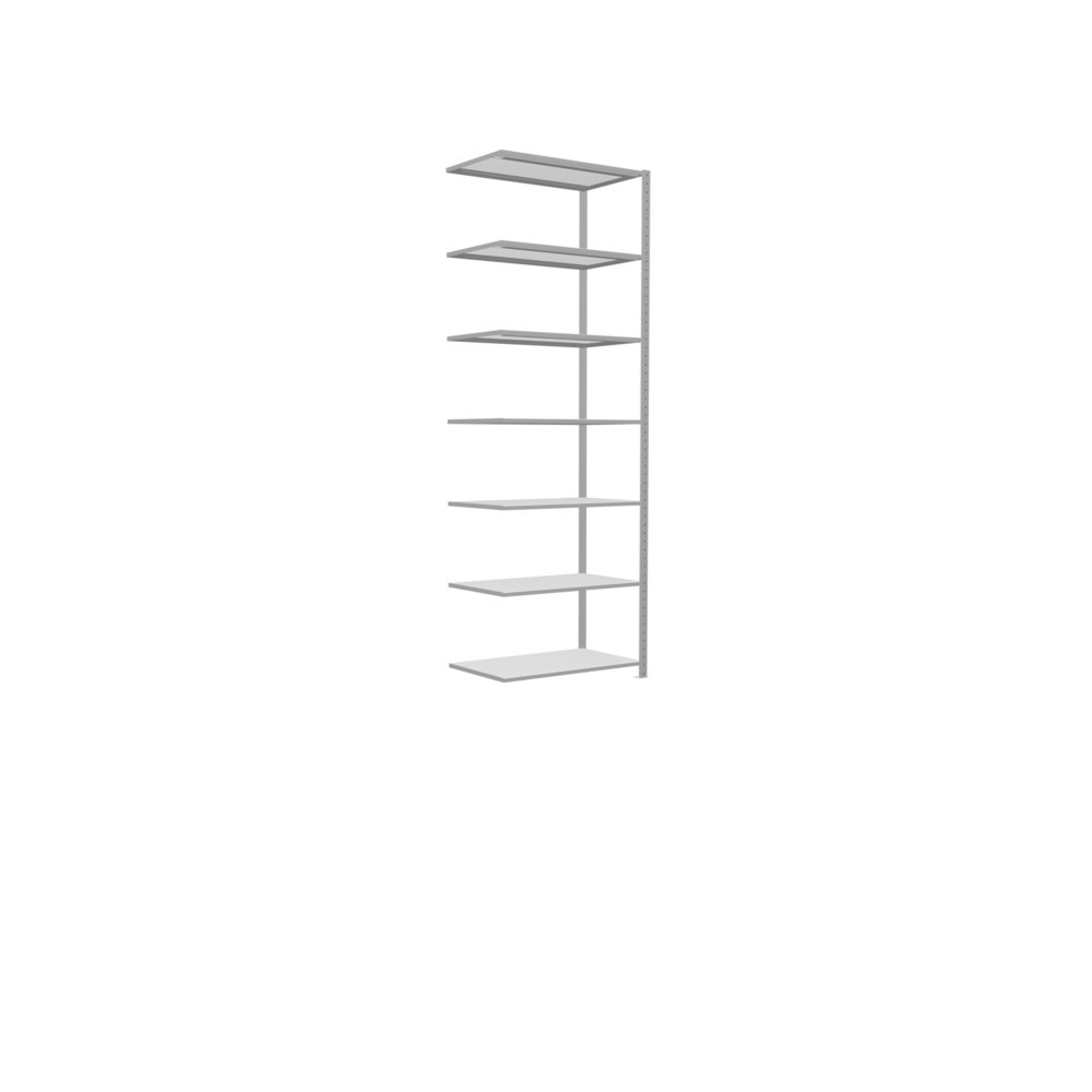 Numéro de l'image du produit 2: Rayonnage à tablettes SCHULTE, système à emboîter, travée auxiliaire, charge par tablette 330 kg, gris clair, HxlxP 3000 x 1000 x 600 mm
