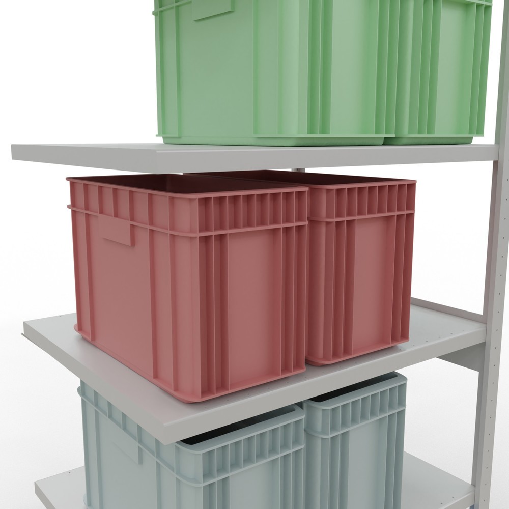 Numéro de l'image du produit 4: Rayonnage à tablettes SCHULTE, système à emboîter, travée auxiliaire, charge par tablette 330 kg, gris clair, HxlxP 2500 x 1000 x 800 mm