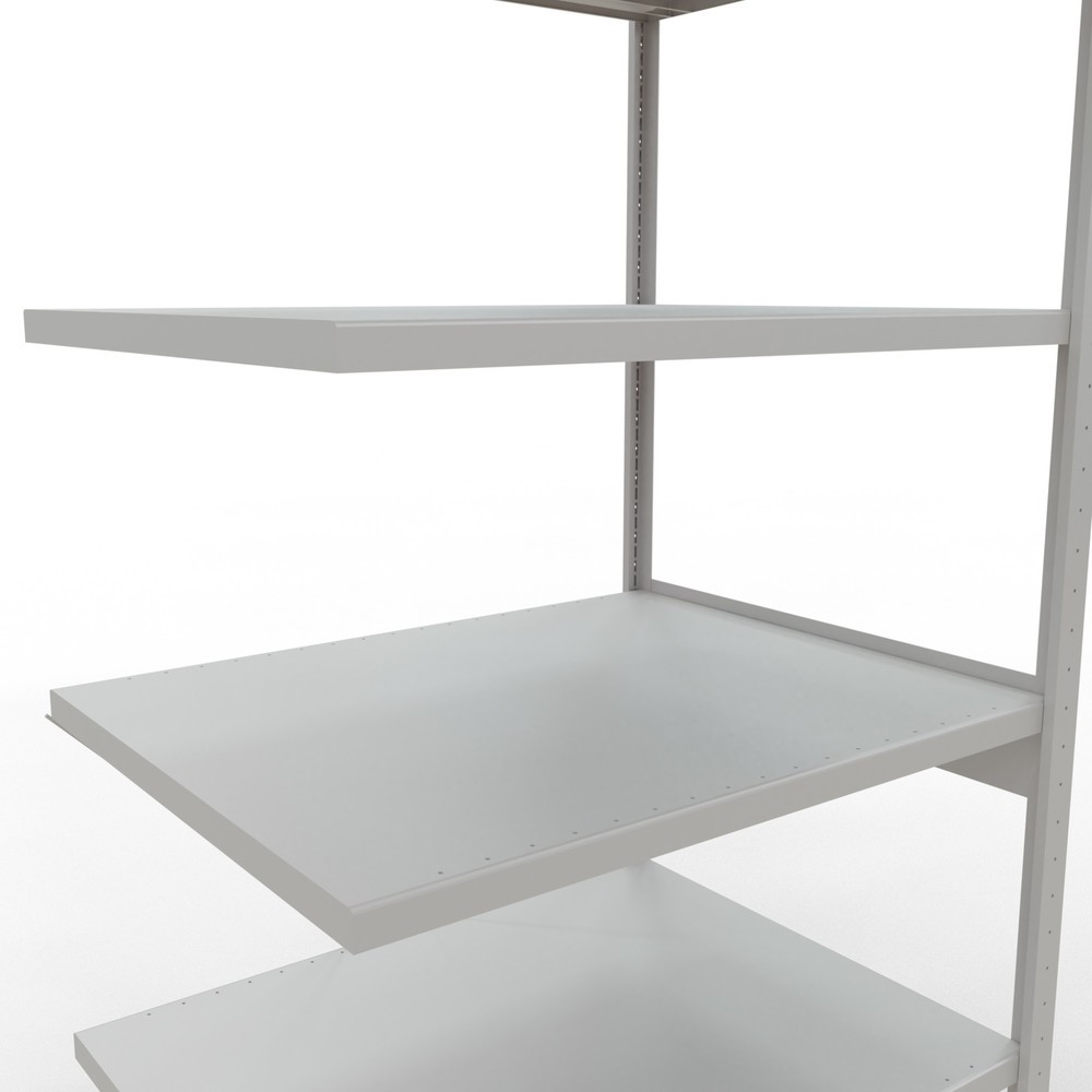 Numéro de l'image du produit 5: Rayonnage à tablettes SCHULTE, système à emboîter, travée auxiliaire, charge par tablette 330 kg, gris clair, HxlxP 2500 x 1000 x 800 mm