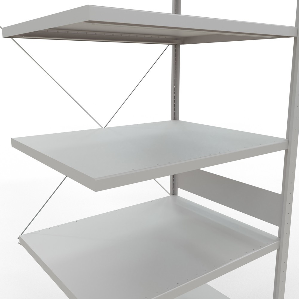 Numéro de l'image du produit 5: Rayonnage à tablettes SCHULTE, système à emboîter, travée auxiliaire, charge par tablette 330 kg, gris clair, H x l x P 3 000 x 1 000 x 800 mm