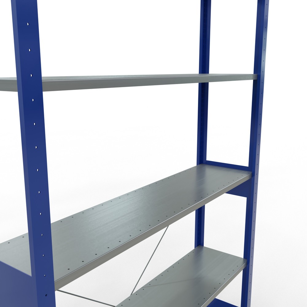Numéro de l'image du produit 2: SCHULTE Rayonnage à tablettes, bleu gentiane / galvanisé, charge par tablette 150 kg, HxlxP 2 500 x 1 360 x 336 mm