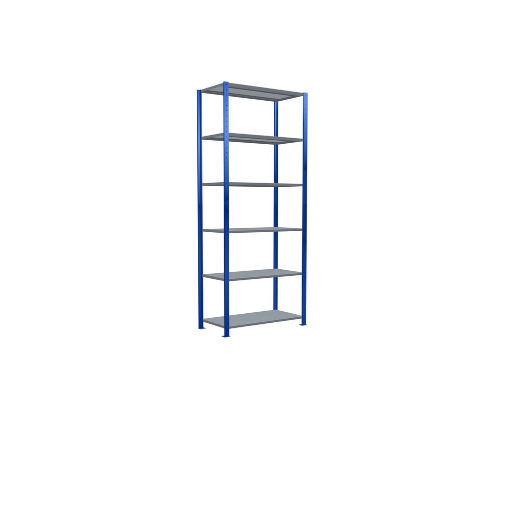 Numéro de l'image du produit 5: SCHULTE Rayonnage à tablettes, bleu gentiane / galvanisé, charge par tablette 150 kg, HxlxP 2 500 x 1 060 x 536 mm