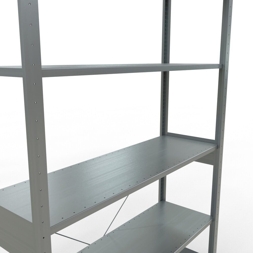N° de l'image du produit 5 : SCHULTE Rayonnage à tablettes galvanisé, charge par tablette 150 kg, HxlxP 2 500 x 1 360 x 436 mm