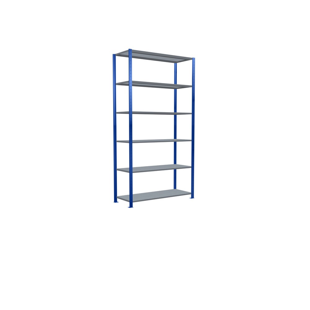 Numéro de l'image du produit 2: SCHULTE Rayonnage à tablettes, bleu gentiane / galvanisé, charge par tablette 150 kg, HxlxP 2 500 x 1 360 x 536 mm