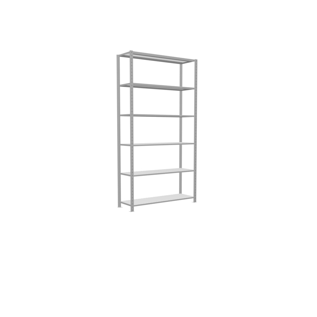 N° de l'image du produit 2 : SCHULTE Rayonnage à tablettes gris clair, charge par tablette 150 kg, HxlxP 2 500 x 1 360 x 436 mm