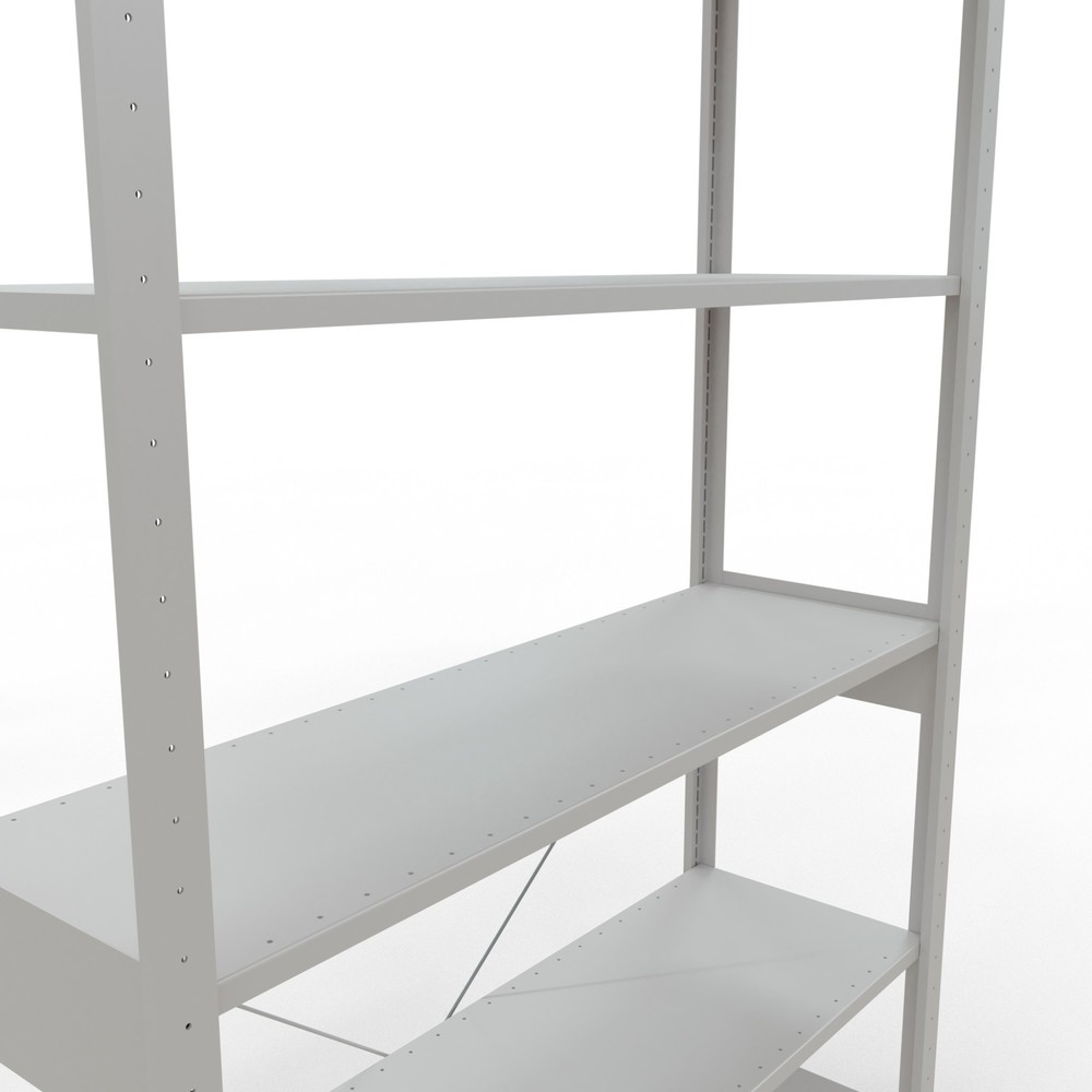 Numéro de l'image du produit 5: SCHULTE Rayonnage à tablettes gris clair, charge par tablette 150 kg, HxlxP 2 500 x 1 360 x 436 mm