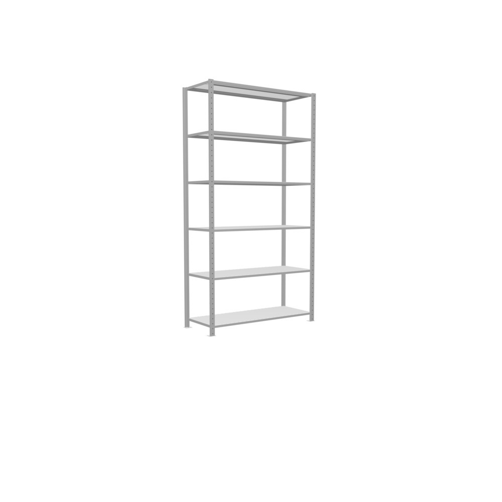 Numéro de l'image du produit 2: SCHULTE Rayonnage à tablettes gris clair, charge par tablette 150 kg, HxlxP 2 500 x 1 360 x 536 mm