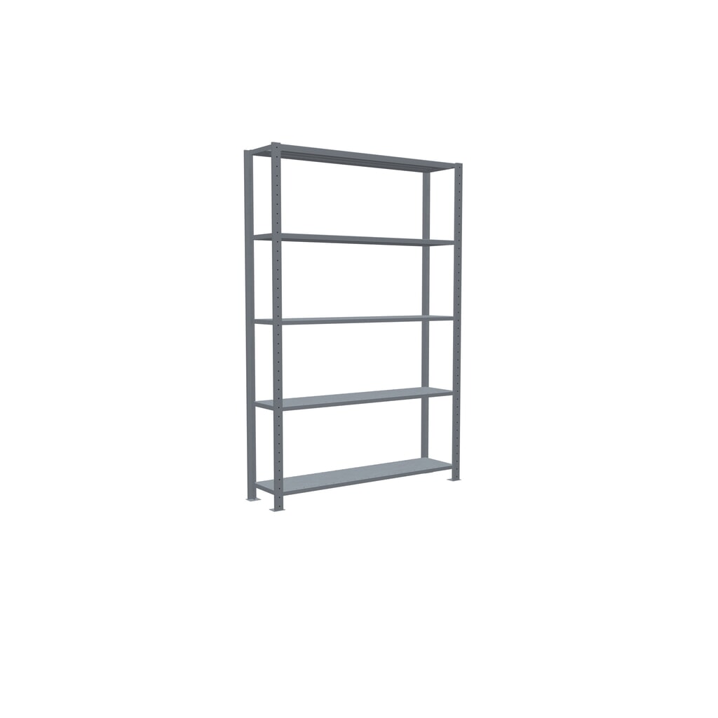 N° de l'image du produit 5 : SCHULTE Rayonnage à tablettes galvanisé avec 5 tablettes en tôle d’acier, charge par tablette 150 kg, HxlxP 2 000 x 1 360 x 336 mm