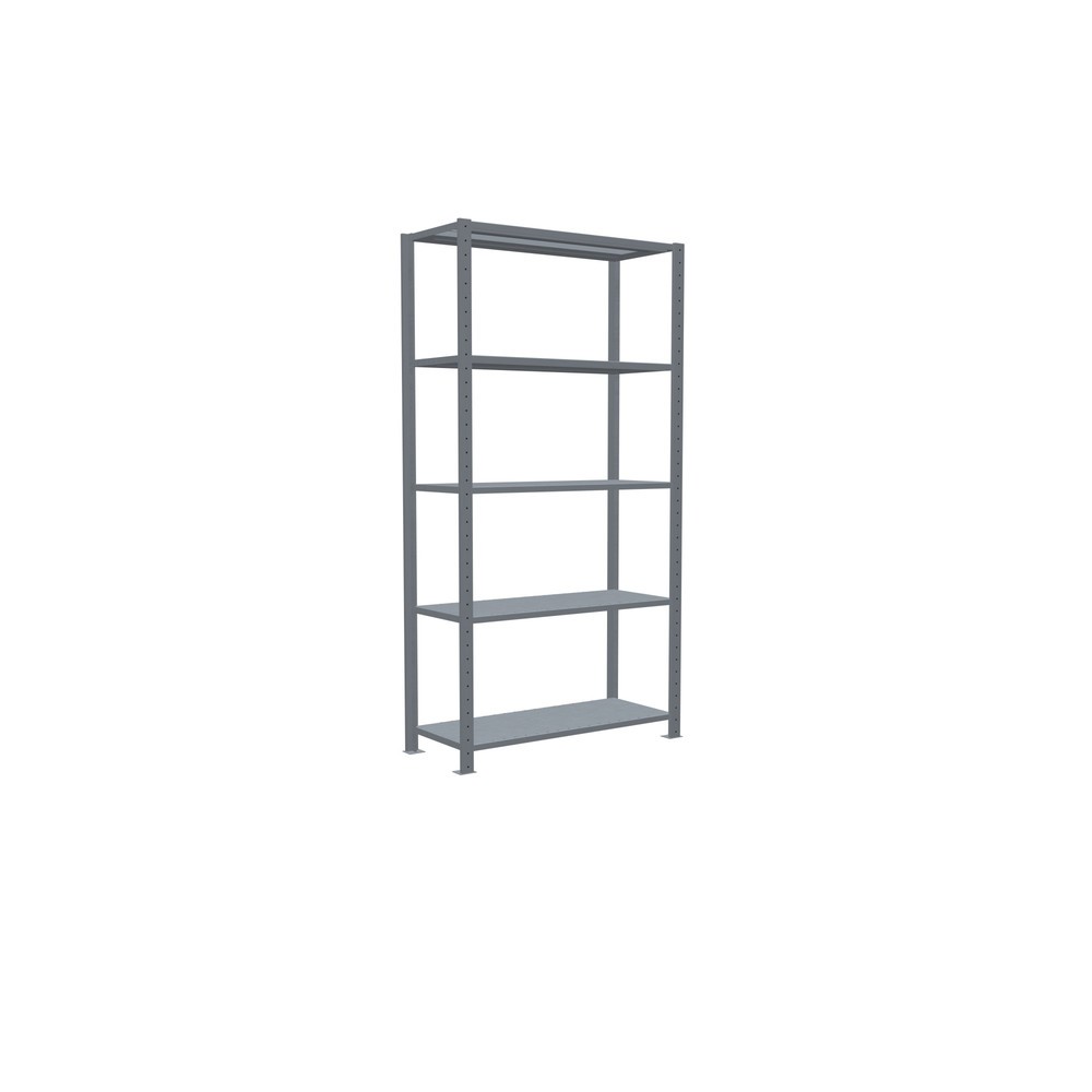Numéro de l'image du produit 2: SCHULTE Rayonnage à tablettes galvanisé avec 5 tablettes en tôle d’acier, charge par tablette 150 kg, HxlxP 2 000 x 1 060 x 436 mm
