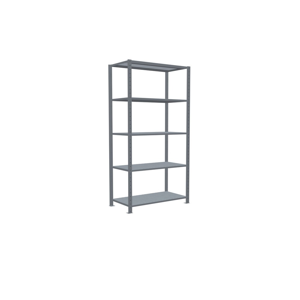 N° de l'image du produit 2 : SCHULTE Rayonnage à tablettes galvanisé avec 5 tablettes en tôle d’acier, charge par tablette 150 kg, HxlxP 2 000 x 1 060 x 536 mm