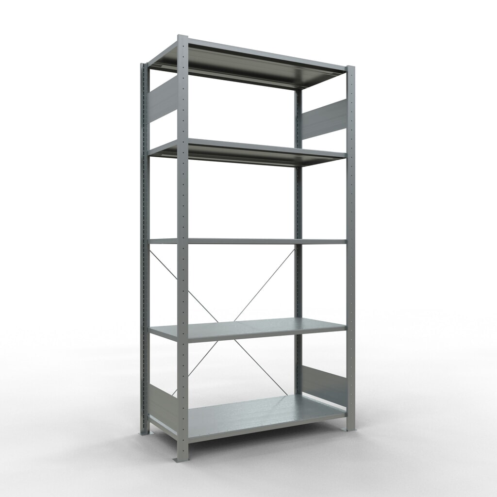 SCHULTE Rayonnage à tablettes galvanisé avec 5 tablettes en tôle d’acier, charge par tablette 150 kg, HxlxP 2 000 x 1 060 x 536 mm N° de l'image du produit 1 : SCHULTE Rayonnage à tablettes galvanisé avec 5 tablettes en tôle d’acier, charge par tablette 150 kg, HxlxP 2 000 x 1 060 x 536 mm