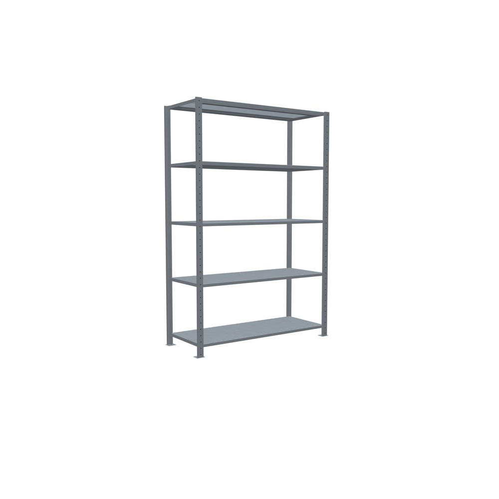 Numéro de l'image du produit 2: SCHULTE Rayonnage à tablettes galvanisé avec 5 tablettes en tôle d’acier, charge par tablette 150 kg, HxlxP 2 000 x 1 360 x 536 mm