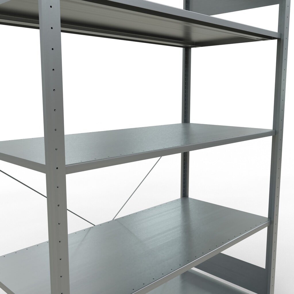 SCHULTE Rayonnage à tablettes galvanisé avec 5 tablettes en tôle d’acier, charge par tablette 150 kg, HxlxP 2 000 x 1 360 x 636 mm N° de l'image du produit 5 : SCHULTE Rayonnage à tablettes galvanisé avec 5 tablettes en tôle d’acier, charge par tablette 150 kg, HxlxP 2 000 x 1 360 x 636 mm