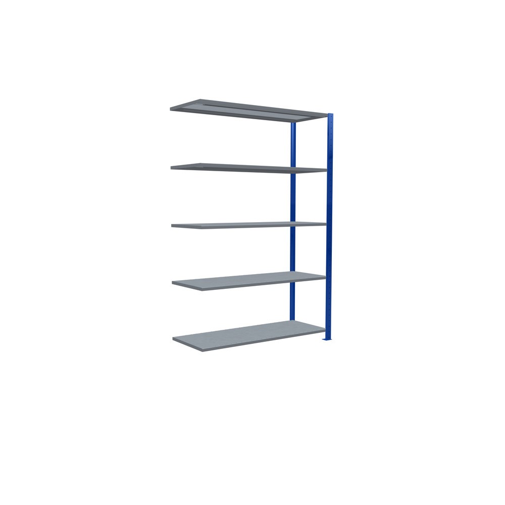 Numéro de l'image du produit 2: Rayonnage à tablettes SCHULTE, système enfichable, travée auxiliaire, CT 150 kg, bleu gentiane/galvanisé, H x l x P 2 000 x 1 300 x 500 mm