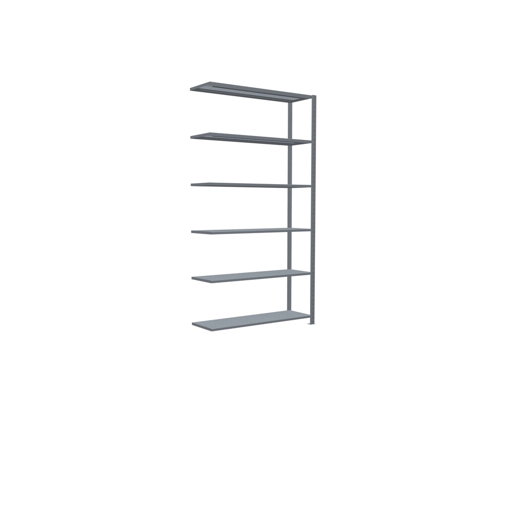 N° de l'image du produit 2 : Rayonnage à tablettes SCHULTE, système enfichable, travée auxiliaire, CT 150 kg, galvanisé, H x l x P 2 500 x 1 300 x 400 mm