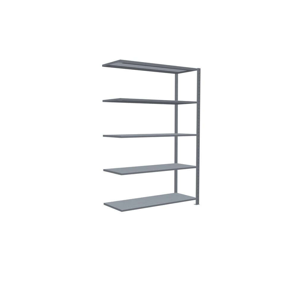 N° de l'image du produit 2 : Rayonnage à tablettes SCHULTE, système enfichable, travée auxiliaire, CT 150 kg, galvanisé, H x l x P 2 000 x 1 300 x 500 mm