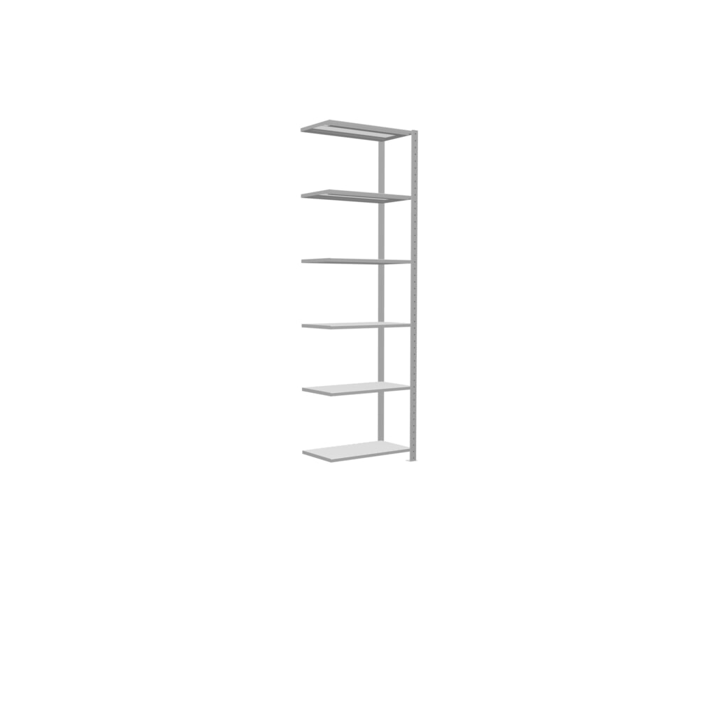 Rayonnage à tablettes SCHULTE, travée auxiliaire, charge par tablette 150 kg, gris clair, H x l x P 2 500 x 750 x 400 mm N° de l'image du produit 2 : Rayonnage à tablettes SCHULTE, travée auxiliaire, charge par tablette 150 kg, gris clair, H x l x P 2 500 x 750 x 400 mm
