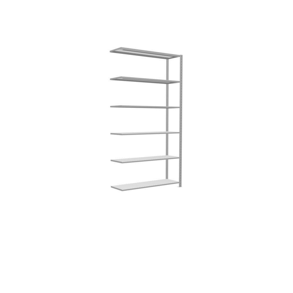 Numéro de l'image du produit 2: Rayonnage à tablettes SCHULTE, travée auxiliaire, charge par tablette 150 kg, gris clair, HxlxP 2500 x 1300 x 400 mm