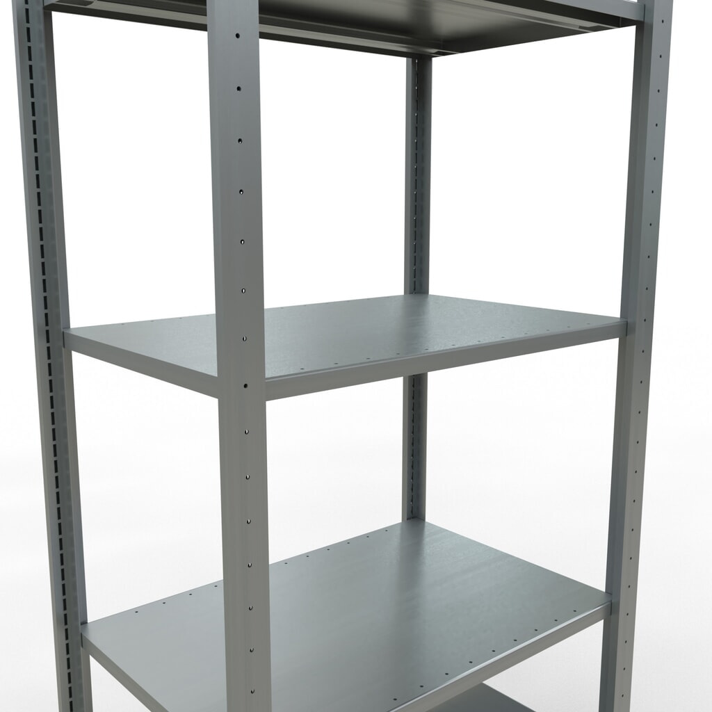 SCHULTE Rayonnage à tablettes galvanisé avec 5 tablettes en tôle d’acier, charge par tablette 150 kg, HxlxP 2 000 x 810 x 536 mm N° de l'image du produit 4 : SCHULTE Rayonnage à tablettes galvanisé avec 5 tablettes en tôle d’acier, charge par tablette 150 kg, HxlxP 2 000 x 810 x 536 mm