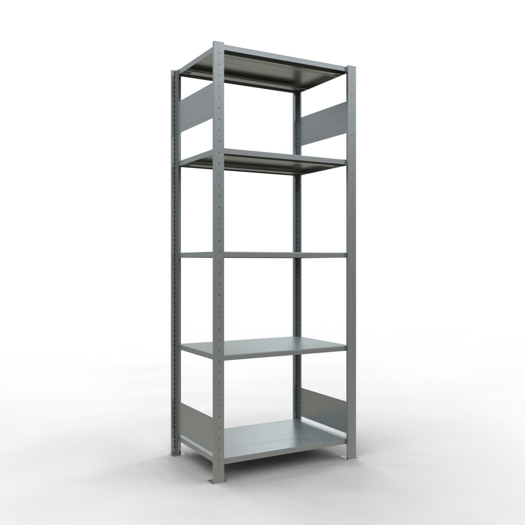 SCHULTE Rayonnage à tablettes galvanisé avec 5 tablettes en tôle d’acier, charge par tablette 150 kg, HxlxP 2 000 x 810 x 536 mm Illustration du produit: SCHULTE Rayonnage à tablettes galvanisé avec 5 tablettes en tôle d’acier, charge par tablette 150 kg, HxlxP 2 000 x 810 x 536 mm
