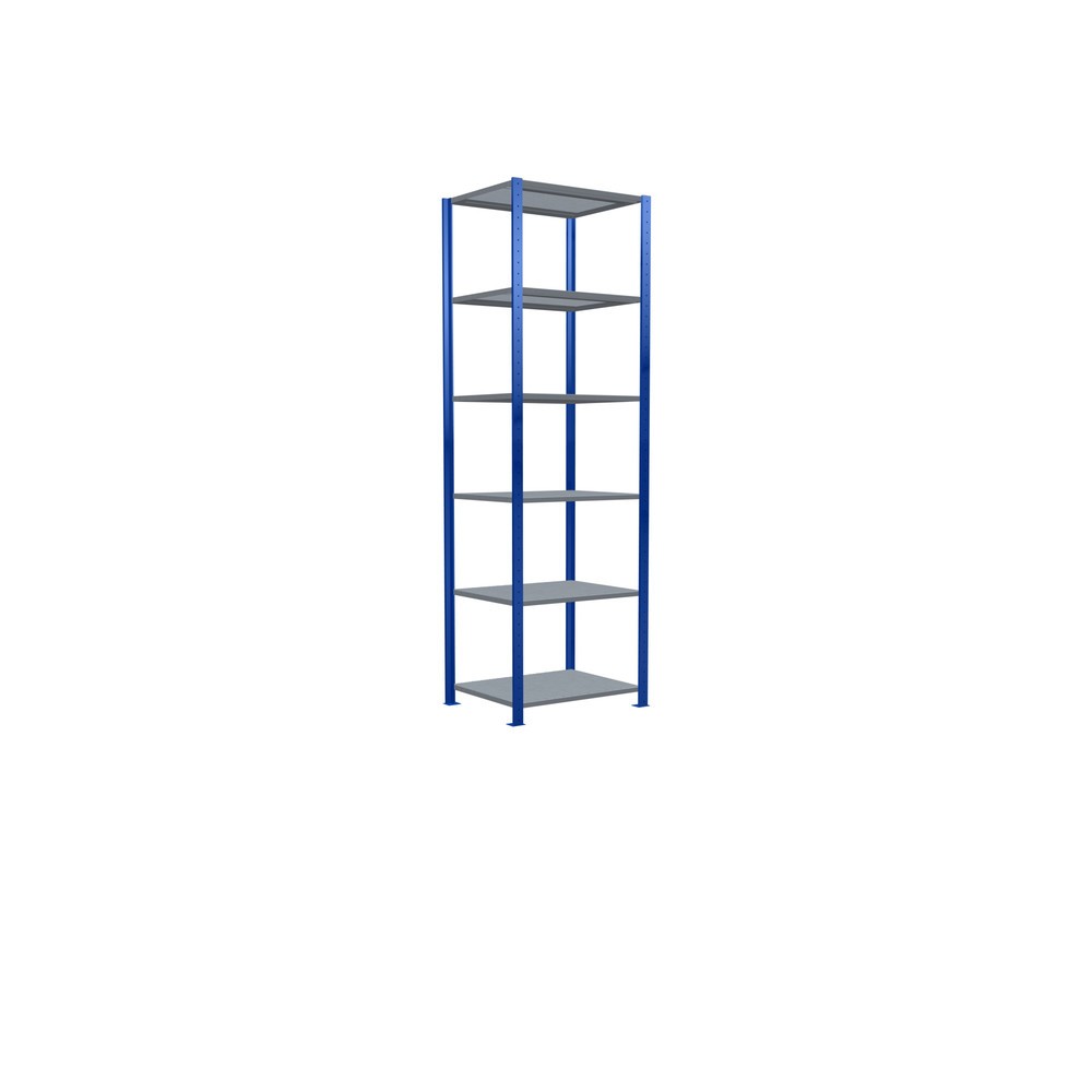 Numéro de l'image du produit 2: SCHULTE Rayonnage à tablettes, bleu gentiane / galvanisé, charge par tablette 250 kg, HxlxP 2 500 x 810 x 636 mm