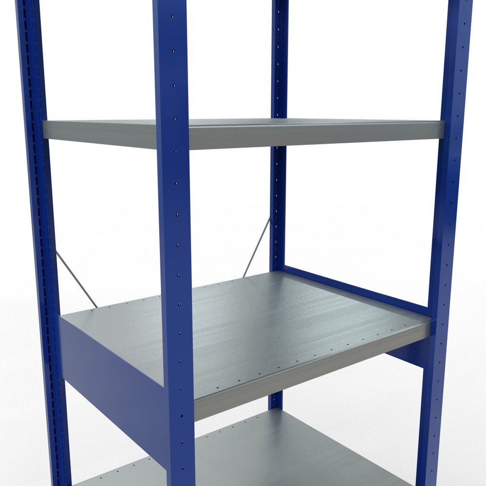 Numéro de l'image du produit 5: SCHULTE Rayonnage à tablettes, bleu gentiane / galvanisé, charge par tablette 250 kg, HxlxP 2 500 x 810 x 636 mm