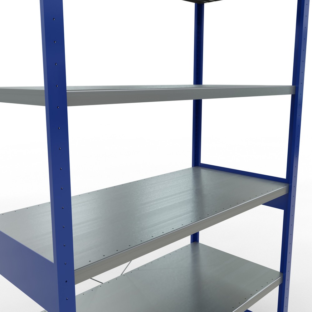 Numéro de l'image du produit 5: SCHULTE Rayonnage à tablettes, bleu gentiane / galvanisé, charge par tablette 250 kg, HxlxP 2 500 x 1 360 x 636 mm