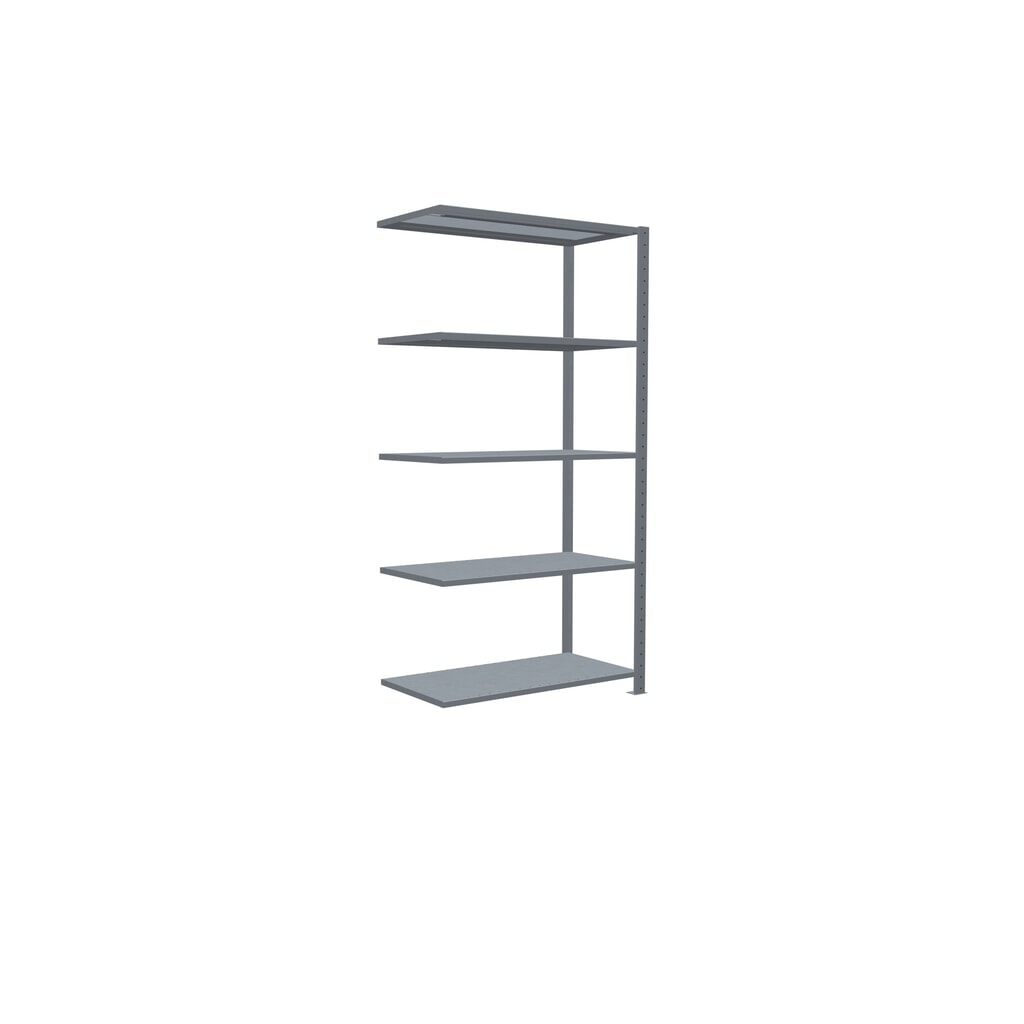 N° de l'image du produit 2 : Rayonnage à tablettes SCHULTE, montage par enfichage, travée auxiliaire, charge par tablette 330 kg, galvanisé, HxlxP 2000 x 1000 x 500 mm