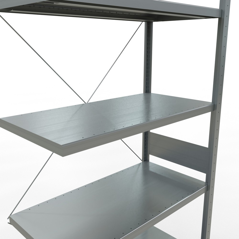 N° de l'image du produit 5 : Rayonnage à tablettes SCHULTE, système à emboîter, travée auxiliaire, charge par tablette 330 kg, galvanisé, H x l x P 3 000 x 1 000 x 500 mm