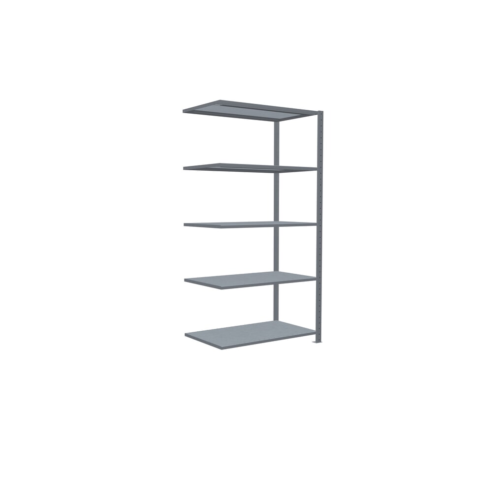 N° de l'image du produit 2 : Rayonnage à tablettes SCHULTE, montage par enfichage, travée auxiliaire, charge par tablette 330 kg, galvanisé, HxlxP 2000 x 1000 x 600 mm