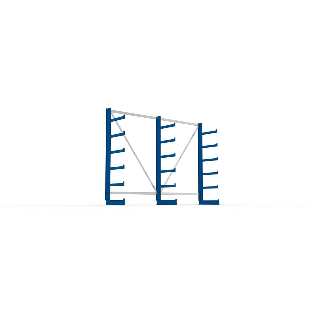 Numéro de l'image du produit 3: Kit complet de rayonnage cantilever META, unilatéral, capacité de charge par bras 200 kg, H x l x P 2 000 x 2 755 x 630 mm, 3 montants