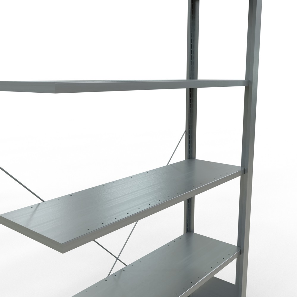 Numéro de l'image du produit 4: Rayonnage de bureau SCHULTE travée auxiliaire, utilisable d’un seul côté, sans barres de butée, CT 85 kg, HxlxP 2 000 x 1 000 x 300 mm