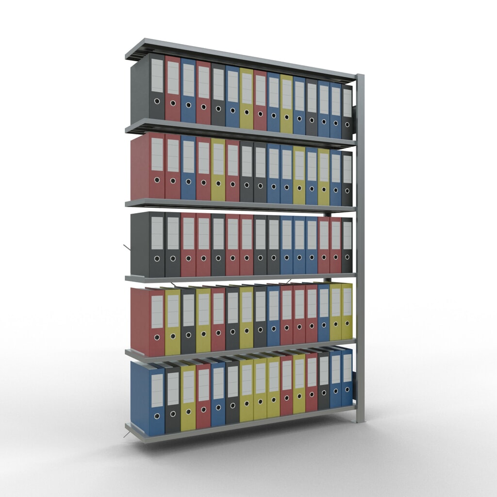 Rayonnage de bureau SCHULTE travée auxiliaire, utilisable d’un seul côté, sans barres de butée, CT 85 kg, HxlxP 2 000 x 1 300 x 300 mm N° de l'image du produit 2 : Rayonnage de bureau SCHULTE travée auxiliaire, utilisable d’un seul côté, sans barres de butée, CT 85 kg, HxlxP 2 000 x 1 300 x 300 mm