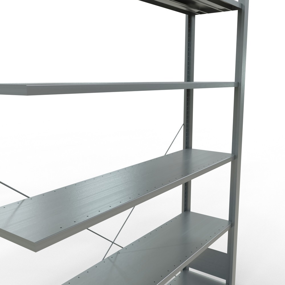 Numéro de l'image du produit 4: Rayonnage de bureau SCHULTE travée auxiliaire, utilisable d’un seul côté, sans barres de butée, CT 85 kg, HxlxP 2 000 x 1 300 x 300 mm