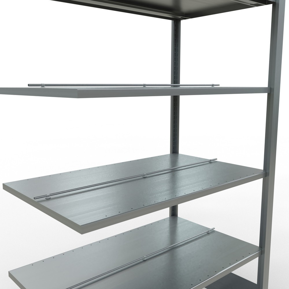 Numéro de l'image du produit 4: Rayonnage de bureau SCHULTE travée auxiliaire, utilisable des deux côtés, avec butées centrales, CT 150 kg, HxlxP 2 000 x 1 000 x 600 mm