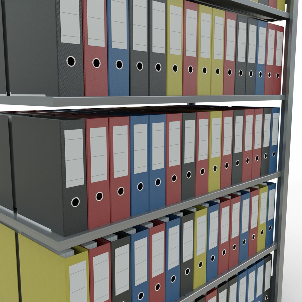 Numéro de l'image du produit 3: Rayonnage de bureau SCHULTE travée auxiliaire, utilisable des deux côtés, sans butées centrales, CT 150 kg, HxlxP 2 000 x 1 300 x 600 mm