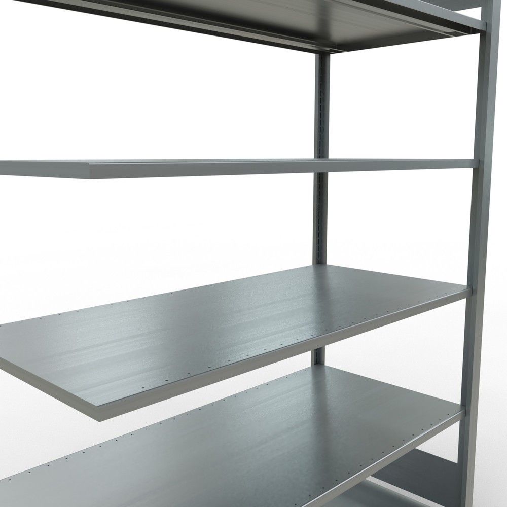 Numéro de l'image du produit 4: Rayonnage de bureau SCHULTE travée auxiliaire, utilisable des deux côtés, sans butées centrales, CT 150 kg, HxlxP 2 000 x 1 300 x 600 mm