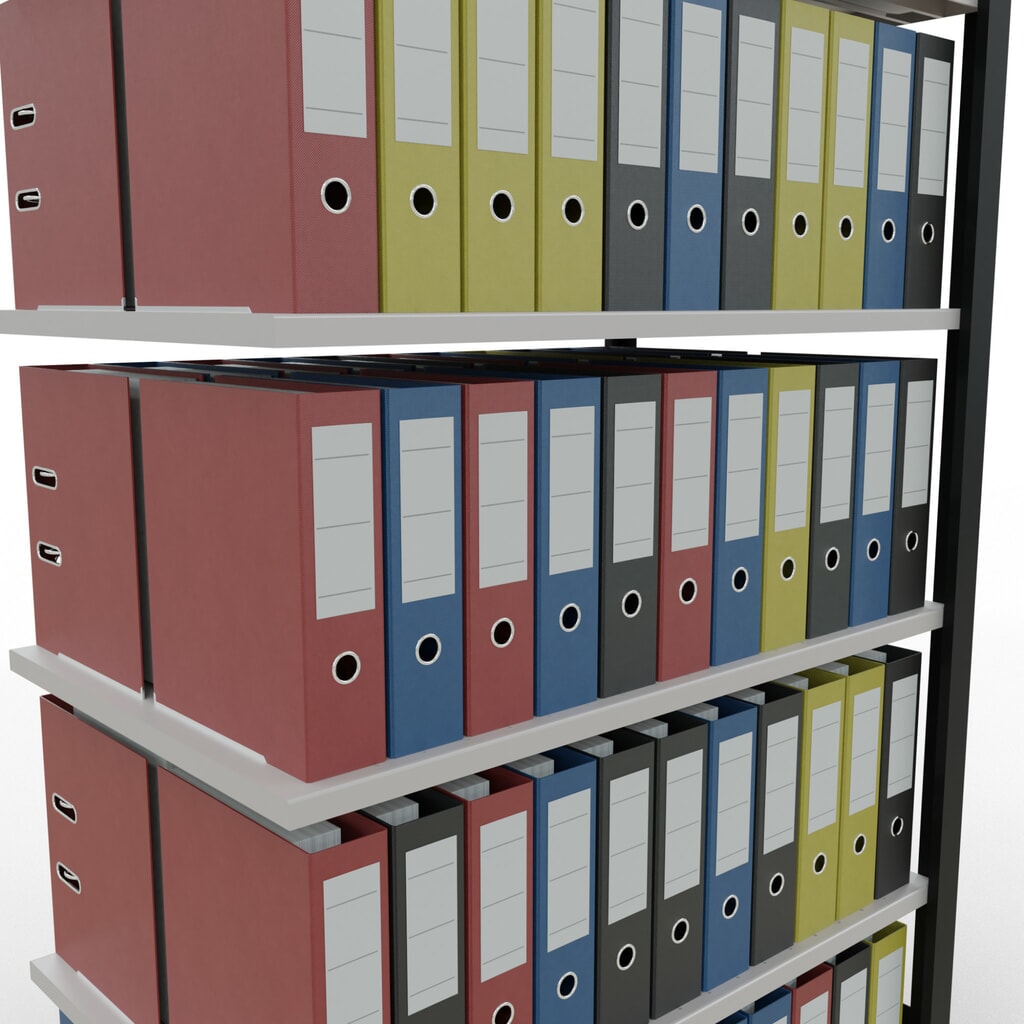 Rayonnage de bureau SCHULTE travée auxiliaire, utilisable des deux côtés, sans butées centrales, CT 150 kg, noir, HxlxP 2 000 x 1 000 x 600 mm N° de l'image du produit 3 : Rayonnage de bureau SCHULTE travée auxiliaire, utilisable des deux côtés, sans butées centrales, CT 150 kg, noir, HxlxP 2 000 x 1 000 x 600 mm