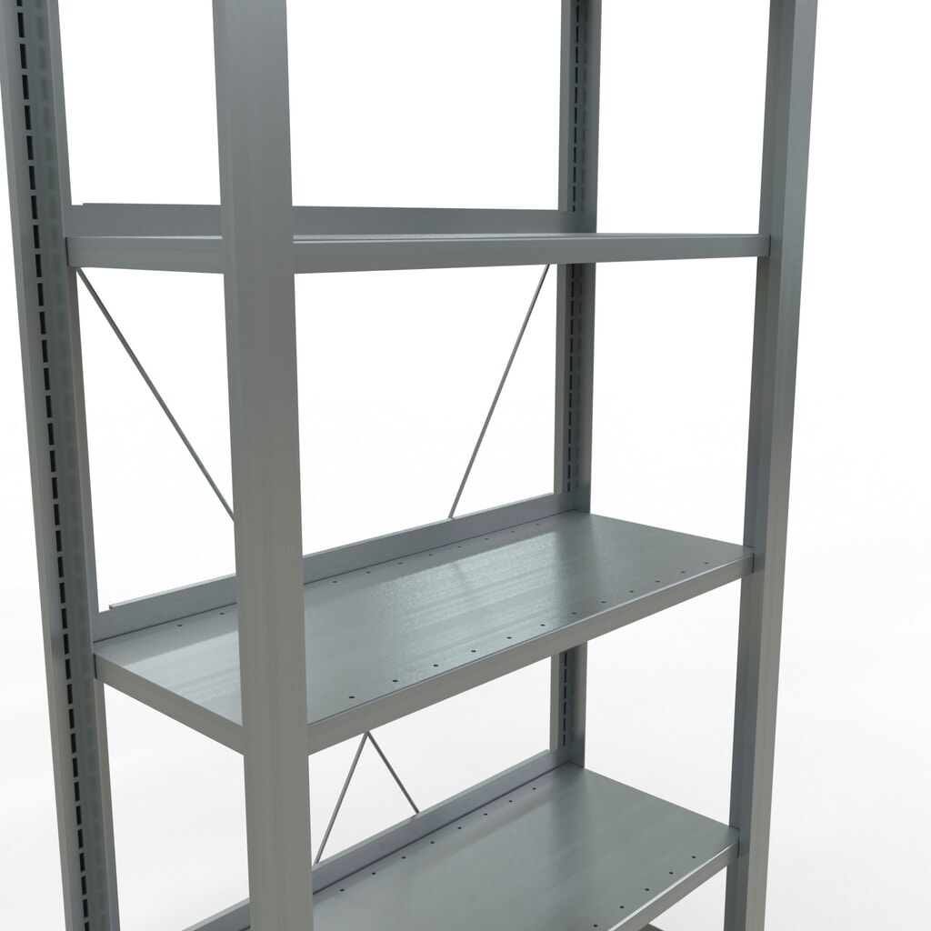 Rayonnage de bureau SCHULTE travée de base, utilisable d’un seul côté, avec barres de butée, CT 85 kg, HxlxP 2 000 x 750 x 300 mm N° de l'image du produit 5 : Rayonnage de bureau SCHULTE travée de base, utilisable d’un seul côté, avec barres de butée, CT 85 kg, HxlxP 2 000 x 750 x 300 mm