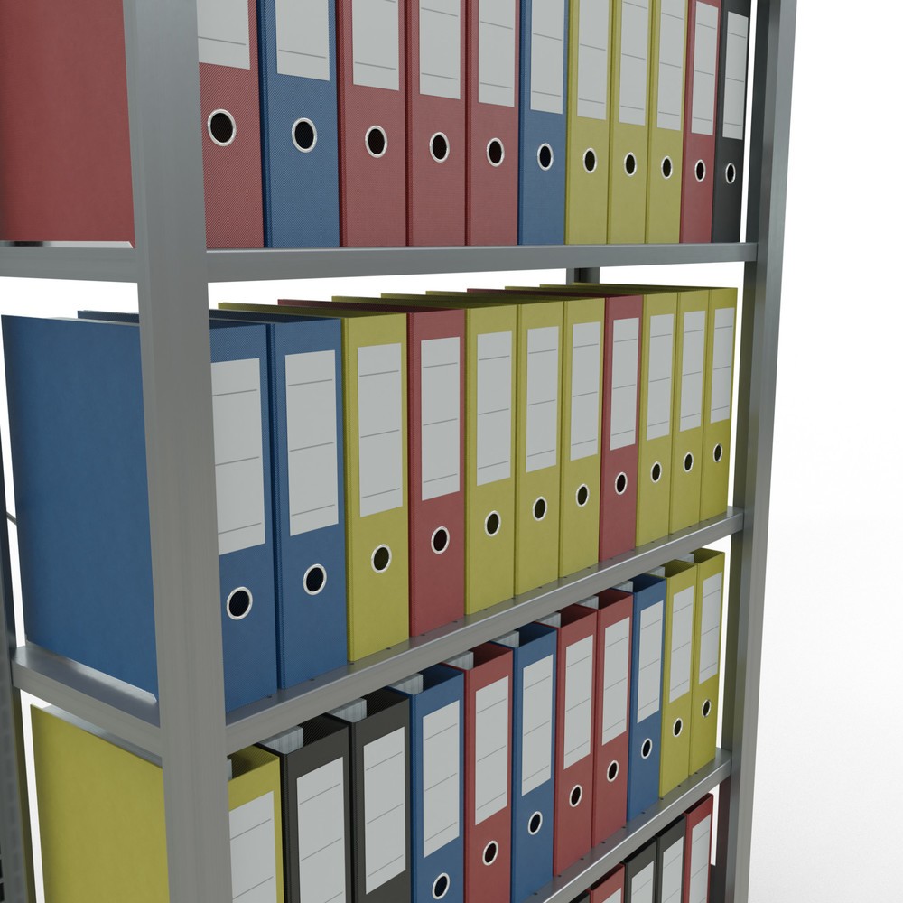 Numéro de l'image du produit 3: Rayonnage de bureau SCHULTE travée de base, utilisable d’un seul côté, sans barres de butée, CT 85 kg, HxlxP 2 000 x 1 000 x 300 mm