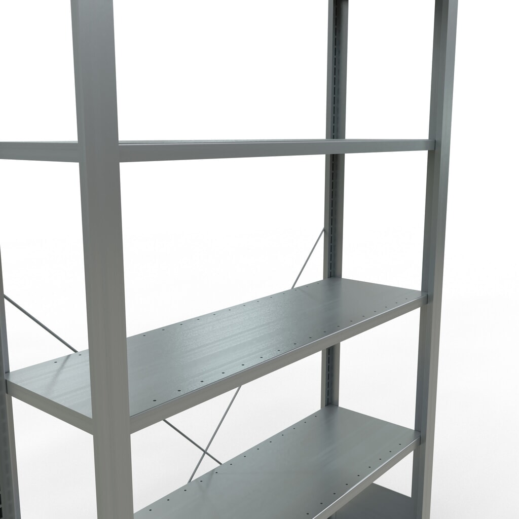 N° de l'image du produit 4 : Rayonnage de bureau SCHULTE travée de base, utilisable d’un seul côté, sans barres de butée, CT 85 kg, HxlxP 2 000 x 1 000 x 300 mm