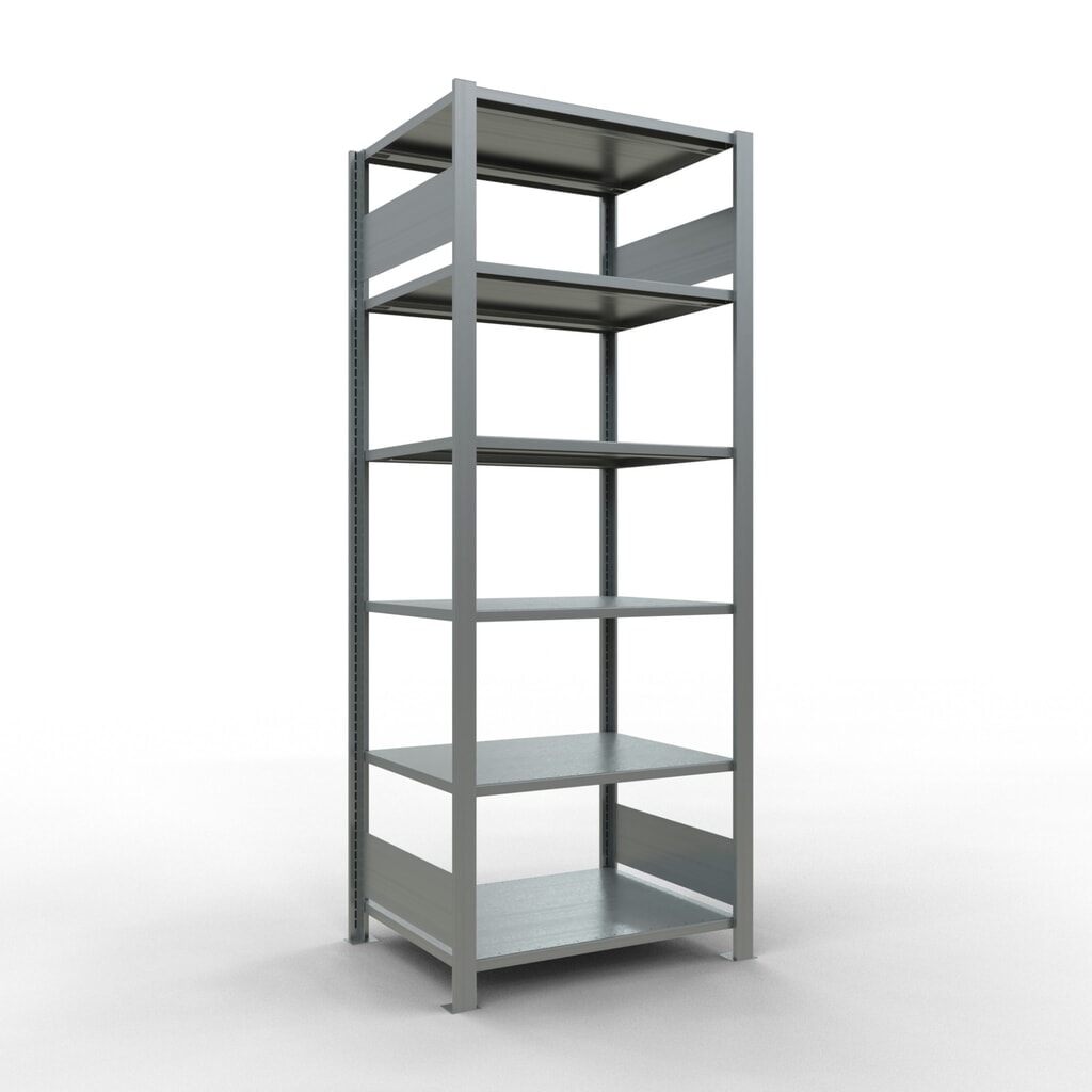 Rayonnage de bureau SCHULTE travée de base, utilisable des deux côtés, sans butées centrales, CT 150 kg, HxlxP 2 000 x 750 x 600 mm N° de l'image du produit 1 : Rayonnage de bureau SCHULTE travée de base, utilisable des deux côtés, sans butées centrales, CT 150 kg, HxlxP 2 000 x 750 x 600 mm