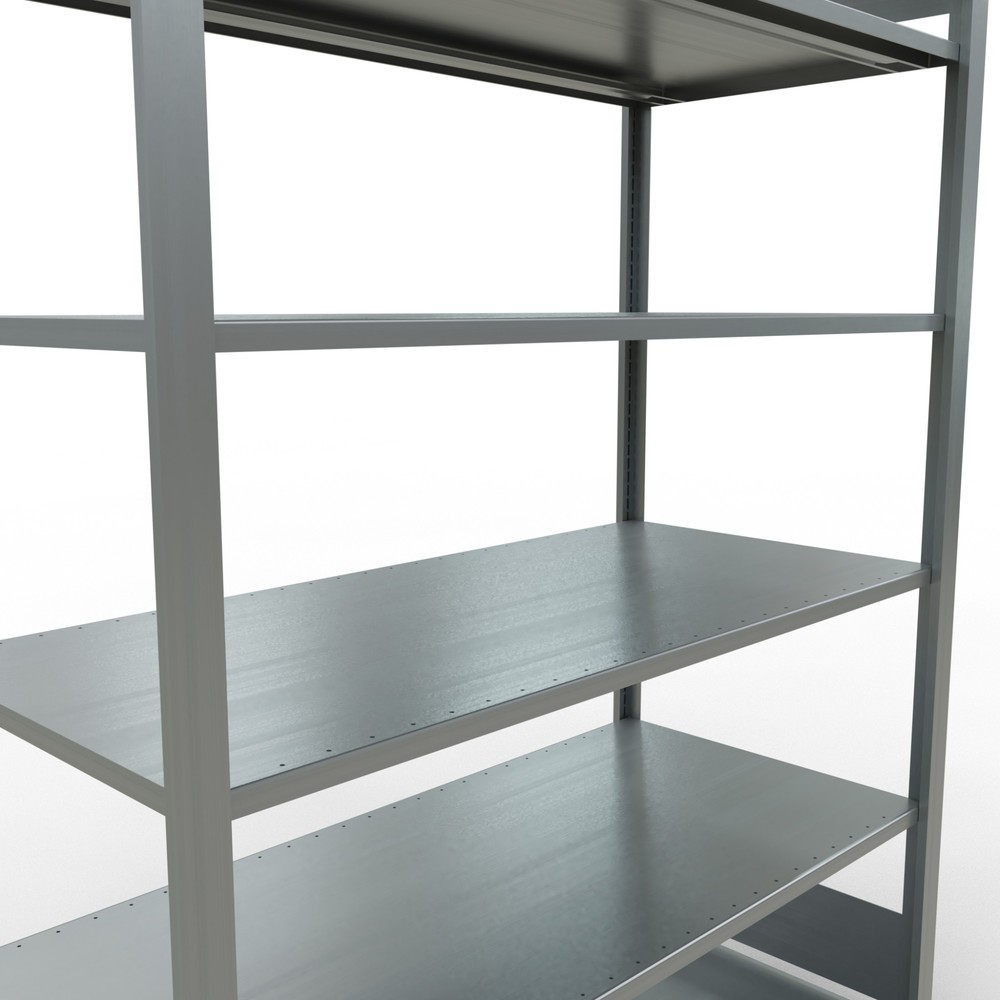 Numéro de l'image du produit 4: Rayonnage de bureau SCHULTE travée de base, utilisable des deux côtés, sans butées centrales, CT 150 kg, HxlxP 2 000 x 1 300 x 600 mm