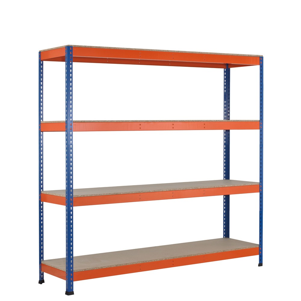 Numéro de l'image du produit 1: Rayonnage grande portée SCHULTE, avec panneaux agglomérés, module de base, H x l x P 2 438 x 2 146 x 469 mm