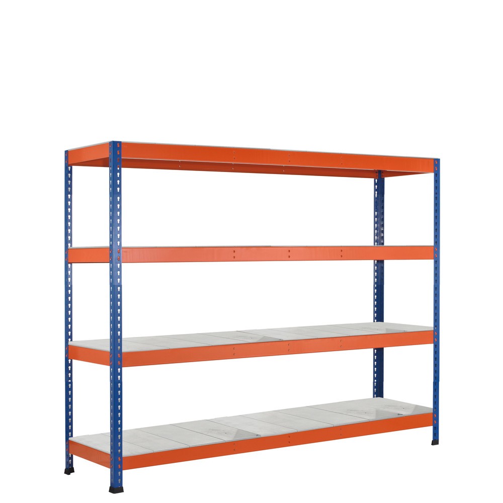 Numéro de l'image du produit 1: Rayonnage grande portée SCHULTE, avec panneaux en acier, module de base, H x l x P 1 981 x 2 450 x 469 mm