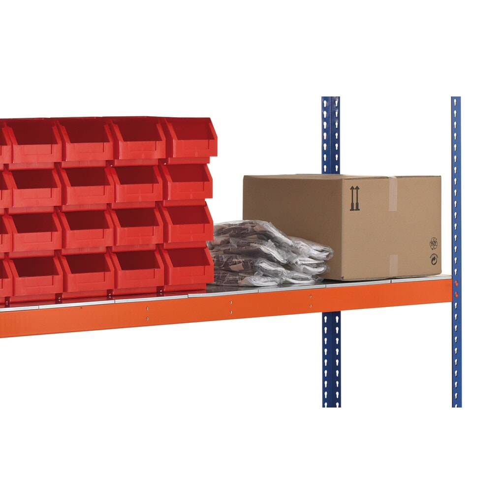 Rayonnage grande portée SCHULTE, avec panneaux en acier, module de base, H x l x P 2 438 x 1536 x 469 mm N° de l'image du produit 2 : Rayonnage grande portée SCHULTE, avec panneaux en acier, module de base, H x l x P 2 438 x 1536 x 469 mm