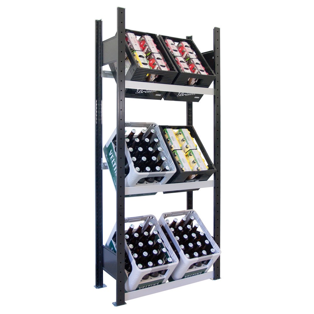 Numéro de l'image du produit 1: Rayonnage pour cagettes à boissons SCHULTE, Hxl 1 800 x 820 mm