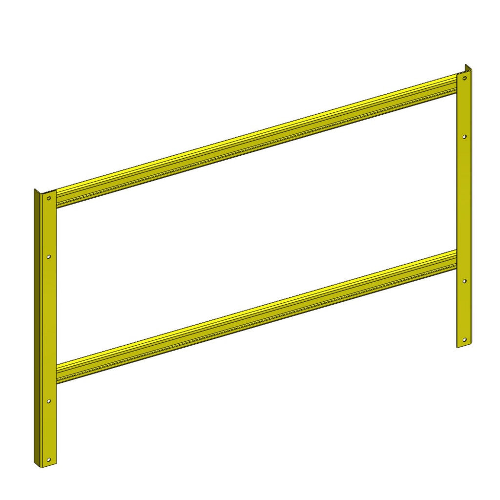 Illustration du produit: Rehausseur de montant terminal pour rayonnage hybride 3-en-1, HxL 700 x 1 100 mm